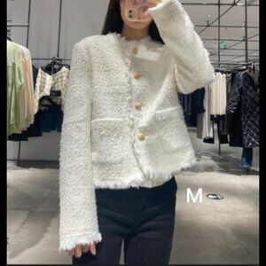 Women White Coat, Size S 1113
